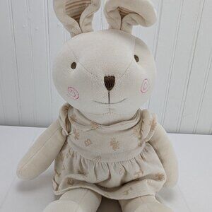 John N Tree Organic Cotton Bunny Rabbit Plush 16" Stuffed Animal Terry Cloth ABC
